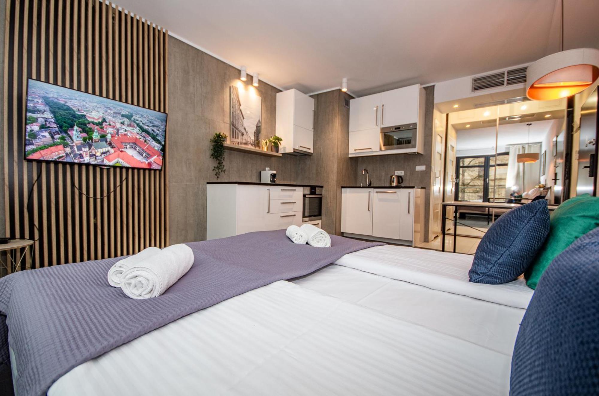 Inpoint Apartments G11 Near Old Town & Kazimierz District & Parking Option 克拉科夫 客房 照片